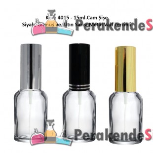Alüminyum Spreyli Cam Parfüm Şişesi 15ml Kod: 4015