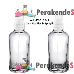 Plastik Spreyli CAM PARFÜM ŞİŞESİ 30ml Kod: 4030