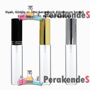 Plastik Parfüm Şişesi Alüminyum Spreyli 30ml. Kod: 406 