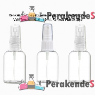 Plastik Parfüm Şişesi Plastik Spreyli 30ml Kod: 416